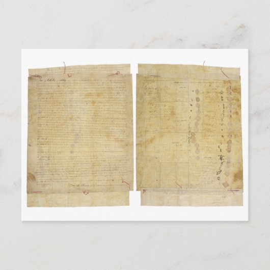 Ottawa Chippewa Wyandot Potawatomi Indiaas Verdrag Briefkaart (Voorkant)