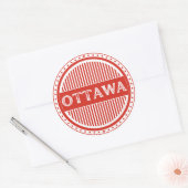 Ottawa City Pride Embleem – Canadese Identiteit Ronde Sticker (Envelop)