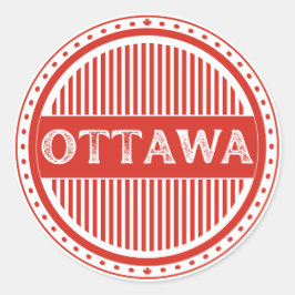 Ottawa City Pride Emblem – Canadian Identity Ronde Sticker