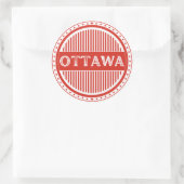 Ottawa City Pride Emblem – Canadian Identity Ronde Sticker (Tas)