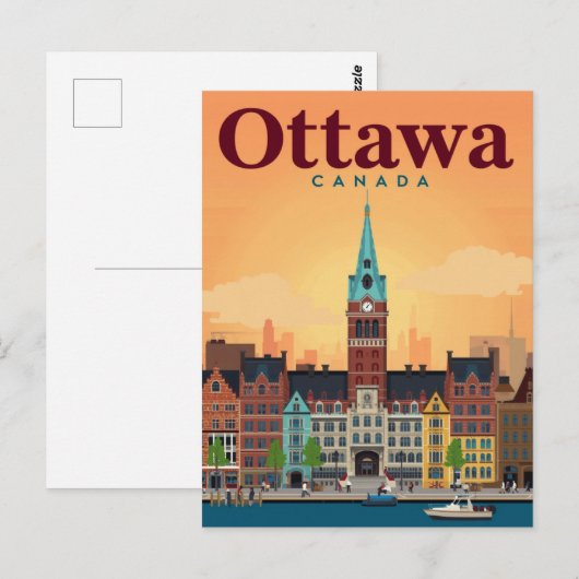 Ottawa Clock Tower ByWard Market Briefkaart (Voorkant / Achterkant)