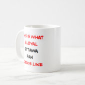Ottawa-fan, trouwe koffiemok (Voorkant links)
