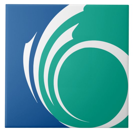 Ottawa Flag on Tile Tegeltje (Voorkant)