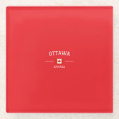 Ottawa Glazen Onderzetter (Voorkant)