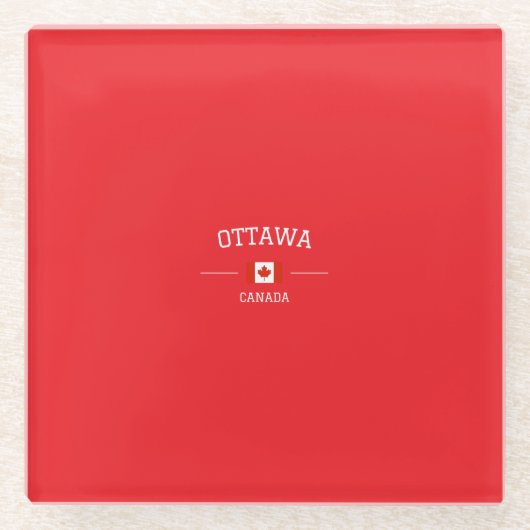 Ottawa Glazen Onderzetter (Voorkant)