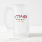Ottawa Hockey Geschiedenis Frosted Glass Mok (Links)
