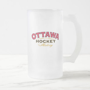 Ottawa Hockey Geschiedenis Frosted Glass Mok