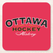 Ottawa Hockey Geschiedenis Plein Onderzetters (Voorkant)