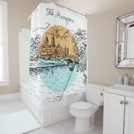 Ottawa Illustratie aangepaste naam douchegordijn