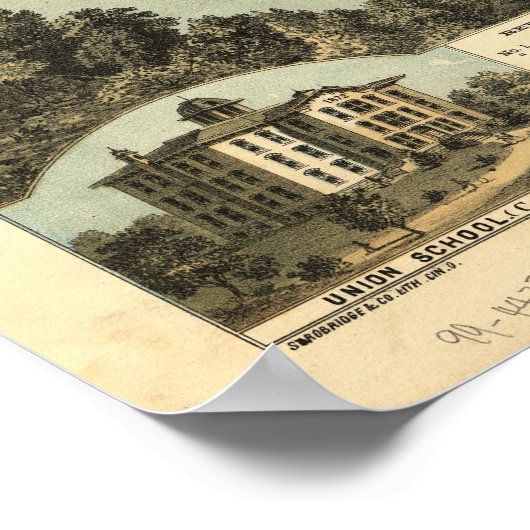 Ottawa Kansas 1872 Panorama Map Poster (Hoek)