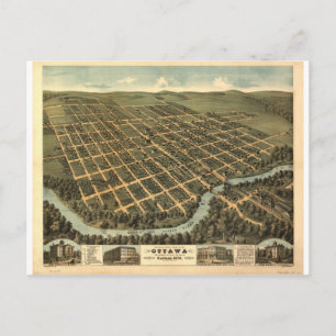 Ottawa, Kansas in 1872 Briefkaart