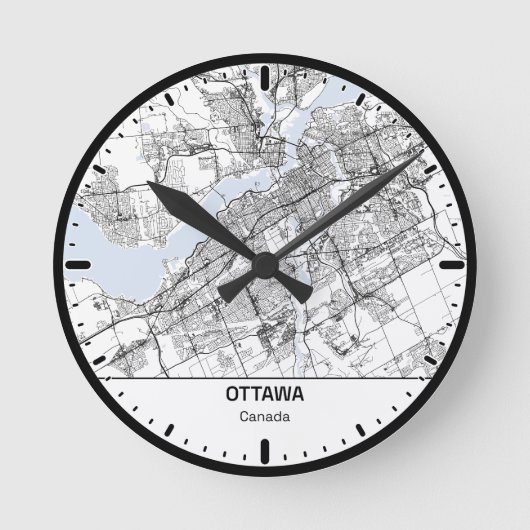Ottawa Klok Stad Lijn Kunst (Voorkant)