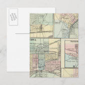 Ottawa, LaSalle, Galena, Jonesboro en Sparta Briefkaart (Voorkant / Achterkant)