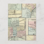 Ottawa, LaSalle, Galena, Jonesboro en Sparta Briefkaart (Voorkant)