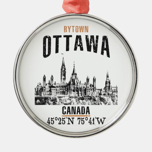 Ottawa Metalen Ornament (Voorkant)