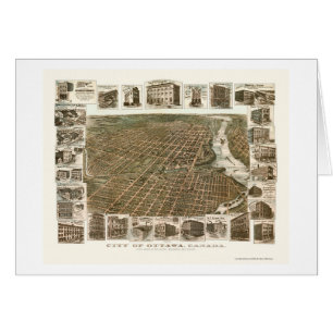 Ottawa, ON, Canada Panoramic Map - 1895