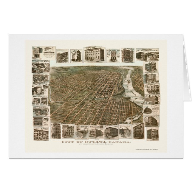 Ottawa, ON, Canada Panoramic Map - 1895 (Voorkant Horizontaal)
