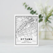 Ottawa Ontario Canada Travel City Map Poster Briefkaart (Staand voorkant)