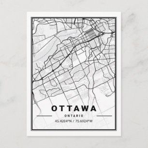 Ottawa Ontario Canada Travel City Map Poster Briefkaart