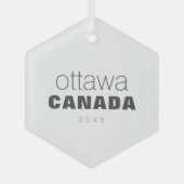 Ottawa Ontario Canada Travel Keepslag Souvenir Glas Ornament (Voorkant)