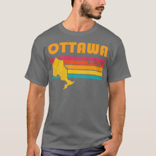 Ottawa Ontario Canada Vintage Verdrietig Souvenir T-shirt