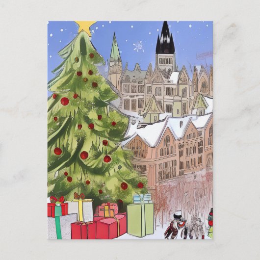 Ottawa Ontario tijdens het kerstBriefkaart Briefkaart (Voorkant)
