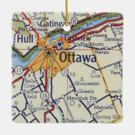 Ottawa over de kaart keramisch ornament