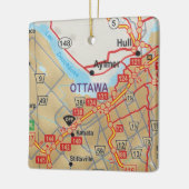 Ottawa over de routekaart keramisch ornament (Links)