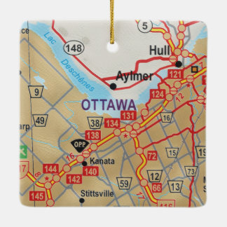 Ottawa over de routekaart keramisch ornament
