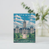 Ottawa parlement heuvel briefkaart (Staand voorkant)