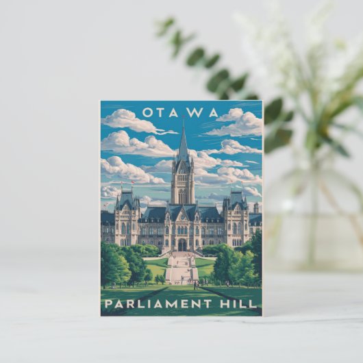 Ottawa parlement heuvel briefkaart (Staand voorkant)