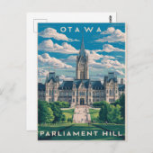 Ottawa parlement heuvel briefkaart (Voorkant / Achterkant)