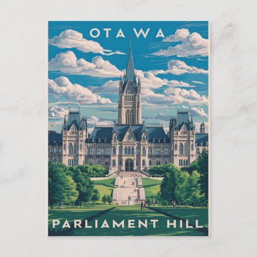 Ottawa parlement heuvel briefkaart (Voorkant)