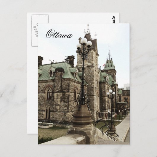 Ottawa, parlement Hill Briefkaart (Voorkant / Achterkant)