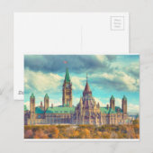 Ottawa parlement Hill Ontario Canada Art Briefkaart (Voorkant / Achterkant)