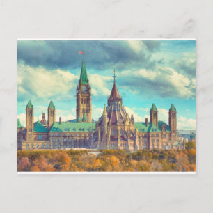 Ottawa parlement Hill Ontario Canada Art Briefkaart