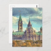 Ottawa parlement Hill Ontario Canada Art Briefkaart (Voorkant / Achterkant)