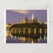 Ottawa-parlement in nacht briefkaart (Voorkant)