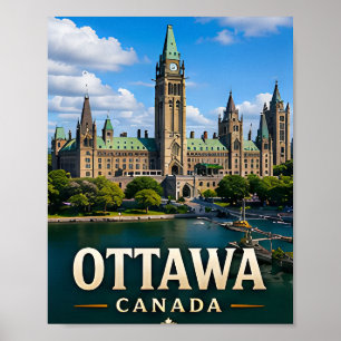 Ottawa Parliament Hill en Canadees erfgoed Poster
