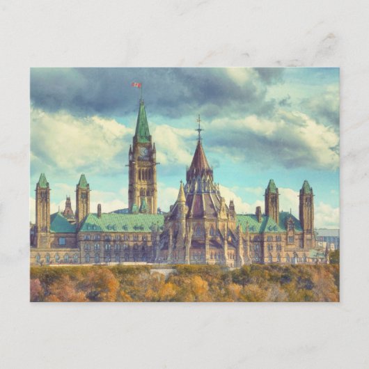 Ottawa Parliament Hill Ontario Canada Art Briefkaa Briefkaart (Voorkant)