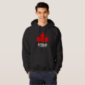 Ottawa Quebec Canada Maple Leaf Canadian Flag Skyl Hoodie (Voorkant volledig)