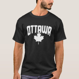 Ottawa Quebec Canada Maple Leaf Red Canadese vlag T-shirt