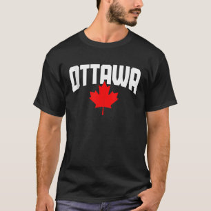 Ottawa Quebec Esdoornblad Canada Canadese Vlag Pri T-shirt