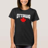 Ottawa Quebec Maple Leaf Canada Canadian Flag Prid T-shirt (Voorkant)