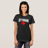 Ottawa Quebec Maple Leaf Canada Canadian Flag Prid T-shirt (Voorkant volledig)