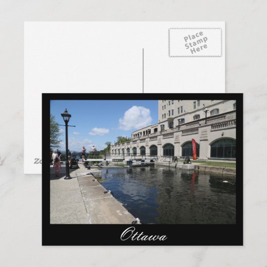 Ottawa, Rideau Canal, Laurier Briefkaart (Voorkant / Achterkant)