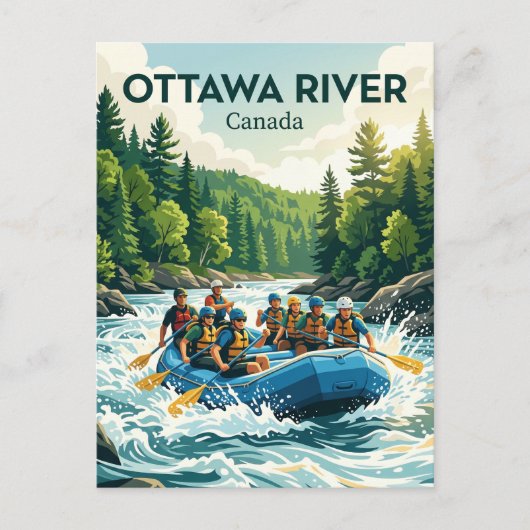 Ottawa River Whitewater Rafting Sectie (Foresters Briefkaart (Voorkant)