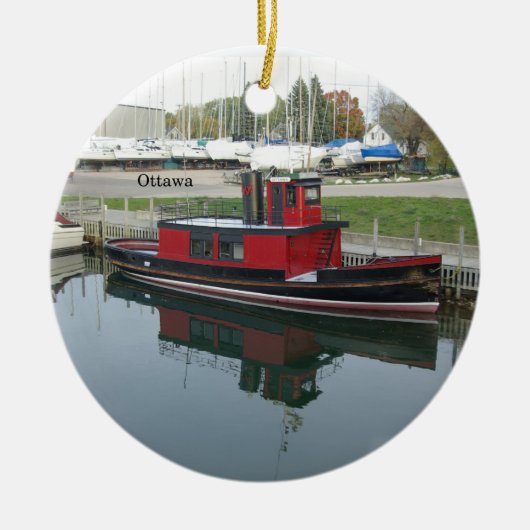 Ottawa-sieroog Keramisch Ornament (Voorkant)