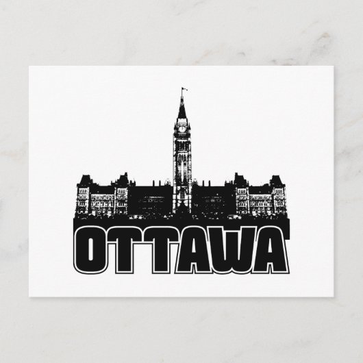 Ottawa Skyline Briefkaart (Voorkant)