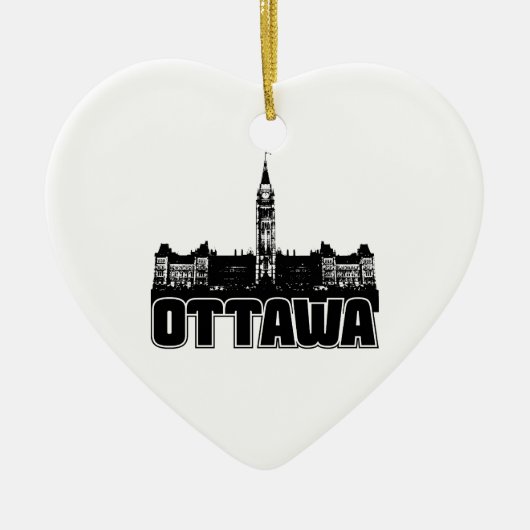 Ottawa Skyline Keramisch Ornament (Voorkant)